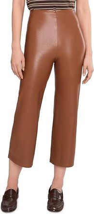 Commando Faux Leather Cropped Wide Leg Womens Clothing Cognac : XL (14-16) 25.5, Elastane/Viscose