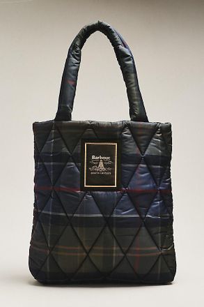 Barbour Tartan Arlene Quilted Tote Bag