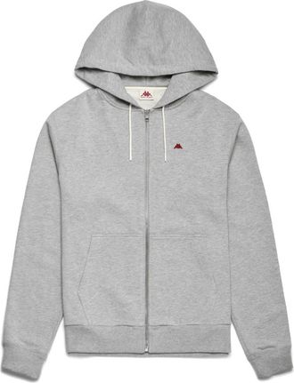 Kappa Portos Hoodie- Grijs Marl - Heren - Vesten met rits - Grijs - XL - Katoen - Hoodies & sweatvesten