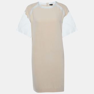 Joseph Light Pink Silk & Organza Detail Shift Dress