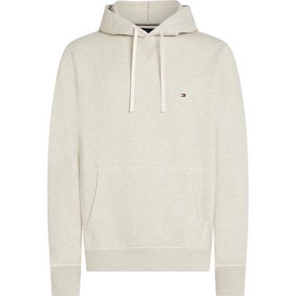 Tommy Hilfiger Hoodies, male, Beige, Size: M Heathered Oatmilk Seasonal Fleece Hoody
