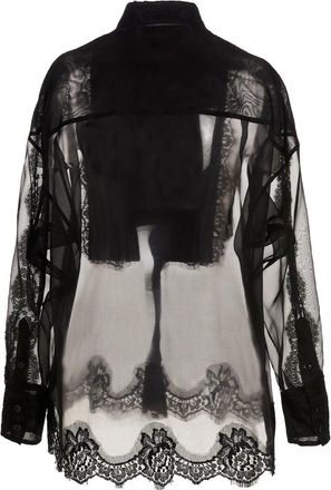 Dolce & Gabbana Womens Black Silk Blouse