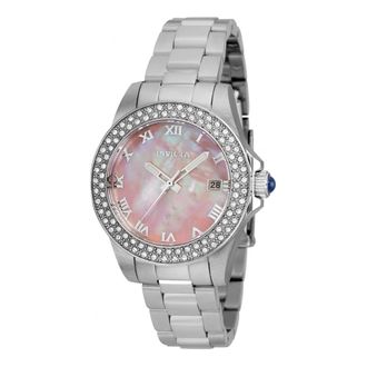 Invicta Accessoires, Dames, Grijs, ONE Size, Angel Verfijnd Rond Horloge