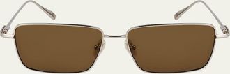 Ferragamo Mens Gancini Evolution Metal Rectangle Sunglasses