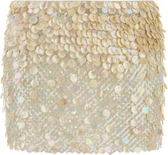 Alanui Light Between Palms Mini Rok - Dames - Korte rokken - Beige - Xs/S - Rokken