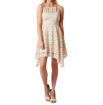Free People Lace Mini Dress In Ivory