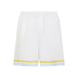 Casablanca White Regular Stripes Shorts