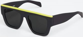 TIWI Womens Soleil Rectangular Sunglasses In Black