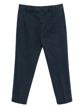 Dell'Oglio pleat-detail chino trousers - men - Fabric - 50 - Blue
