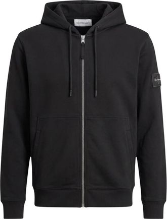 Calvin Klein Jeans Hooded Sweatshirt - Heren - Vesten met rits - Zwart - XL - Katoen - Hoodies & sweatvesten