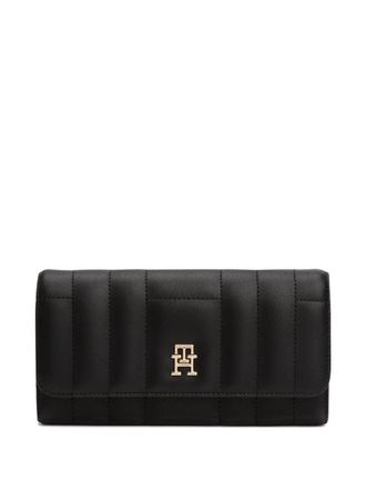 Tommy Hilfiger quilted logo-detail wallet - women - Fabric - One Size - Black