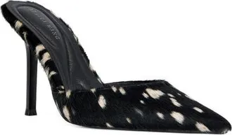 Azalea Wang Cambie Calf Hair Mule in Black Multi at Nordstrom, Size 7.5