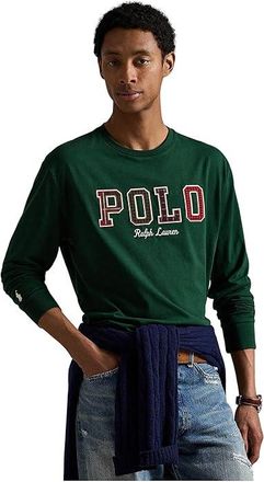 Polo Ralph Lauren Classic Fit Plaid-Logo Jersey T-Shirt Mens T Shirt Moss Agate : 2XL, Cotton