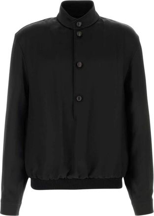 Ermenegildo Zegna Sudadera de Seda - Sweatshirts & Hoodies - Hombre - Negro - L