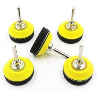 OEM Juego De 5 Almohadillas De Lijado Y Pulido Para Taladros Con Cierre De Velcro, Almohadilla De Velcro De 50 Mm, Con Adaptador Para Broca De V&aacute;stago De 