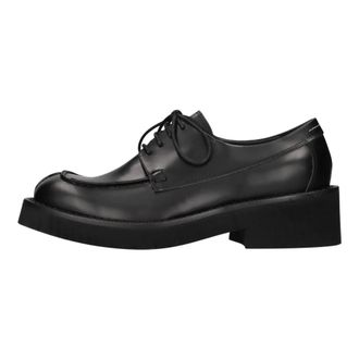 Maison Margiela Platte schoenen - Heren - Veterschoenen - Zwart - 46 EU - Leer - Schoenen