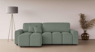 HOME AFFAIRE Ecksofa »FELICI, Schlafsofa 233cm, L-Form mit Recamiere beidseitig montierbar« Designsofa mit Bettfunktion und Bettkasten, Masse B/T/H: 233/142/88 cm