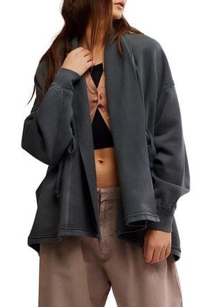 Free People Boothbay Longline Cotton Jacket in Washed Black at Nordstrom Rack, Size X-Small