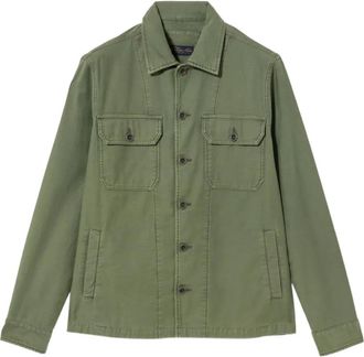 Brooks Brothers Giacca-camicia in cotone - Verde