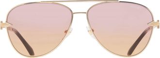 Versace Orange Pink Gradient Pilot Mens Sunglasses VE2283 1002EL 61