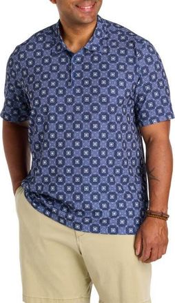 Tommy Bahama Big & Tall Bahama Coast Barcelo Tiles IslandZone Polo Shirt in Eclipse at Nordstrom, Size 5X Big