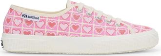 Superga 3750 Heart Crochet Print Leggera Sneakers in Pink Beige Coral at Nordstrom, Size 38.5