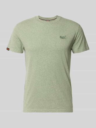 Superdry Regular Fit T-Shirt mit Logo-Stitching in Hellgruen, Gr&ouml;&szlig;e XXXL