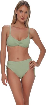 Swim Systems Sylvia Bralette Bikini Swimsuit Top in Aloe Lurex at Nordstrom, Size 3X-Large