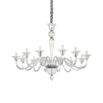 Netlighting Brigitta 12 Light Pendant Light Trasparent E14 in Clear