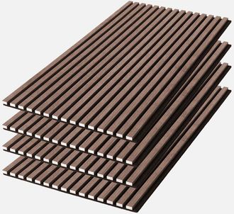 Sweeek Sweeek - Paneles Murales Ac&uacute;sticos Decorativos, Color Nogal, Kyoto, Madera De Nogal, 120x60x2.1 Cm