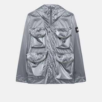 Weekend Offender Mens Field Jacket in Grey Nylon - Size Medium