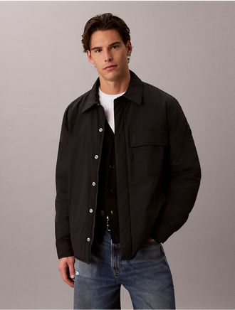 Calvin Klein Jeans Calvin Klein Mens Padded Nylon Shirt Jacket - Black - 2XL