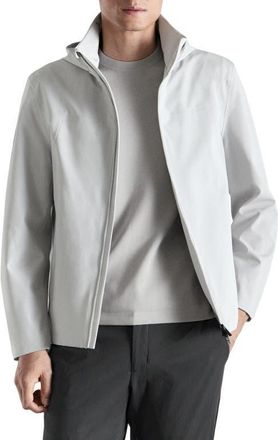 Mango Hooded Water Repellent Bomber Jacket in Ice Grey at Nordstrom, Size X-Large