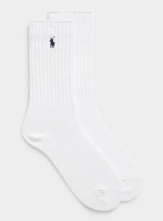 Polo Ralph Lauren Mens Contrast logo ribbed athletic socks