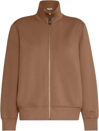 Max Mara Hoodies & sweatvesten, Dames, Bruin, L, Zip-throughs