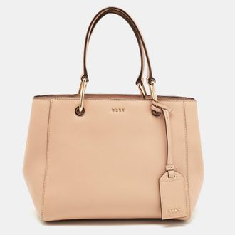 DKNY Dkny Beige Leather Totes Bag