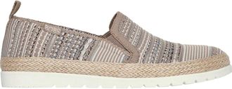 Skechers Espadrilles voor dames met dubbele elastische inzet en geweven bovenwerk, zonder veters (Veelkleurig)