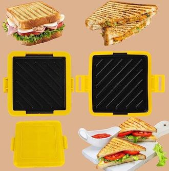 OEM M&aacute;quina Para Hacer S&aacute;ndwiches, Tostadas Y Perritos Calientes. Apta Para El Desayuno. - Amarilla