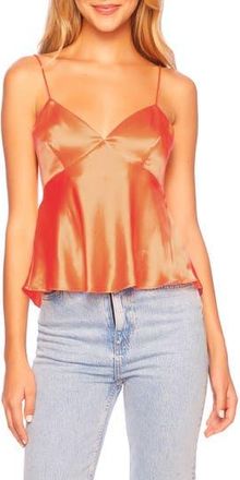 Susana Monaco Tie Back Silk Top in Nectarine at Nordstrom Rack, Size X-Large