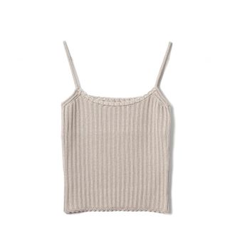 Lanvin Ribbed viscose tank top in grey