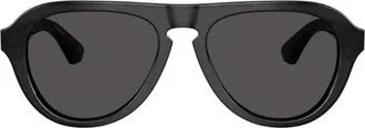 Burberry Dark Grey Pilot Mens Sunglasses BE4437U 411287 55