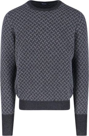 Drumohr Jacquard Cashmere Sweater - Grey