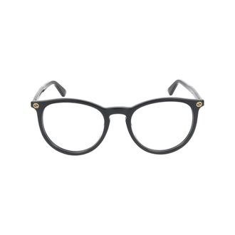 Gucci Glasses, female, Black, Size: 50 MM Black Transparent Eyeglasses Gg0027O 001