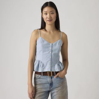Levi's Monet Sleeveless Blouse - Womens - XS - Blue