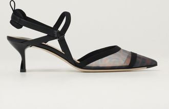 Fendi Slingback Colibrì Lite Fendi in nylon a rete e pelle