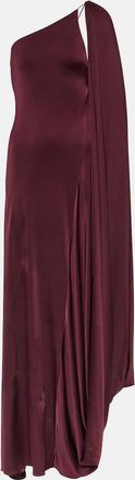 Stella McCartney Caped one-shoulder satin gown