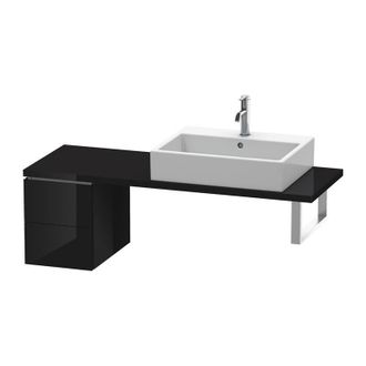 Duravit Consola Baja L-cube 320x477x400mm Negro Alto Brillo