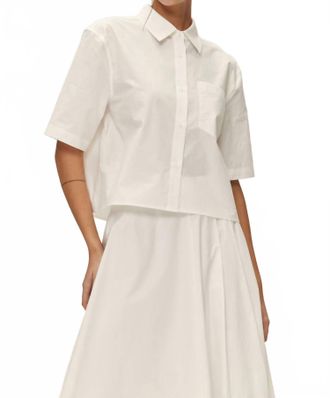 Elodie Irene Poplin Shirt In White