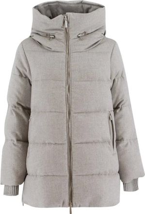 Moorer Winter Jackets, female, Gray, L, Short Jacket