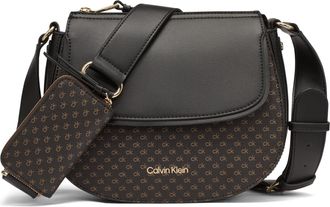 Calvin Klein womens Bella Novelty Crossbody, Brown/Khaki/Black Mini, One size
